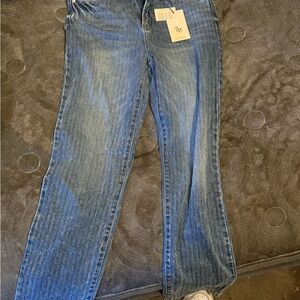 Sincerely Jules Blue Straight Leg Jeans
